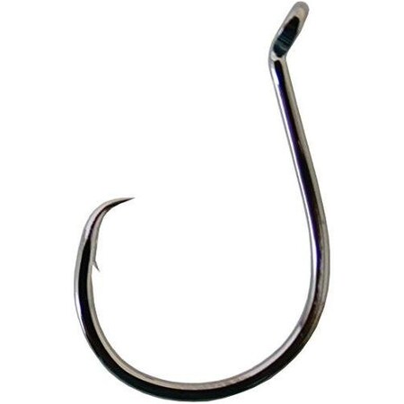 Owner Ssw Circle Hook Size 90, Hangnail Point, Medium Shank, Offset, Up Eye, Black Chrome, 222PK 5378-191